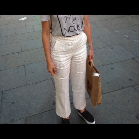 Whistles cream stripes linen pants - Picture 7 of 7